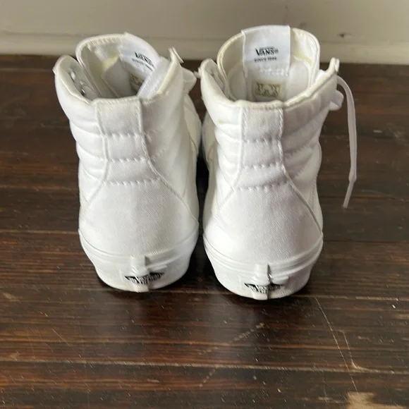 Vans High Top White Mens 8 Womens 9.5 - Picture 2 of 7